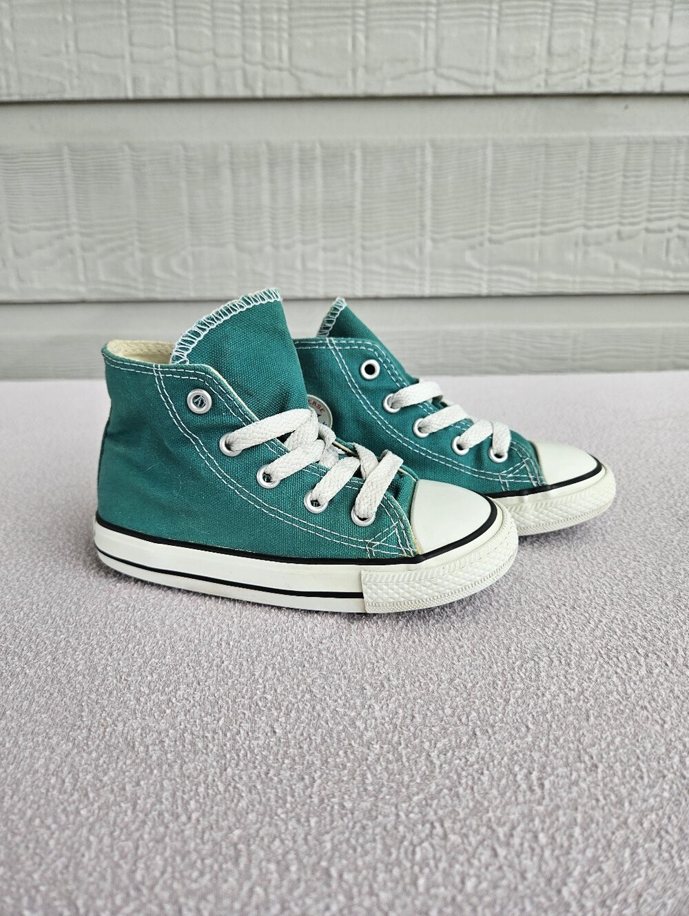 Converse CTAS High Top TD Green Sneaker Toddler SZ 8 Canvas Tie Skate